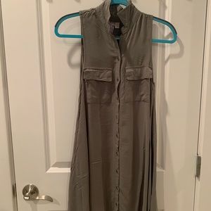 Green Alya Button Up Dress, Size Small